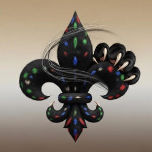5 Fleur de lis animal implementation designs jpg, pdf, webp, png