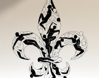 Louisiana Body Composite Fleur de Lis png jpg pdf webp Digital Download - New Orleans NOLA - Cricut Cut File - Instant Download