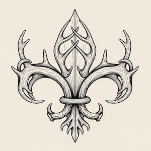 4 Fleur de lis animal implementation designs jpg, pdf, webp, png