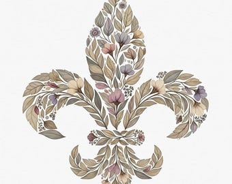 4 Fleur de lis unique flower image designs jpg, pdf, webp, png