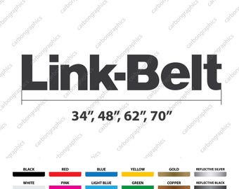 34" to 70" Link-Belt Decal - Counter Weight Sticker