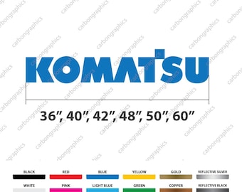 90cm bis 60cm Komatsu Bagger Gegengewicht Logo Aufkleber Aufkleber