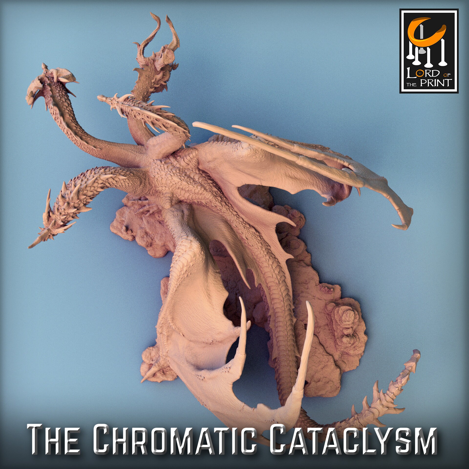 Tiamat Queen of Dragons Lord of the Print Chromatic Cataclysm Miniature ...