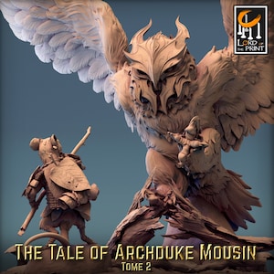 Wildlife Mount 2.1 | Bat | Great Owl | Weasel | Rescale Miniatures | Miniature | Resin | 3D Printing | TTRPG | D&D |