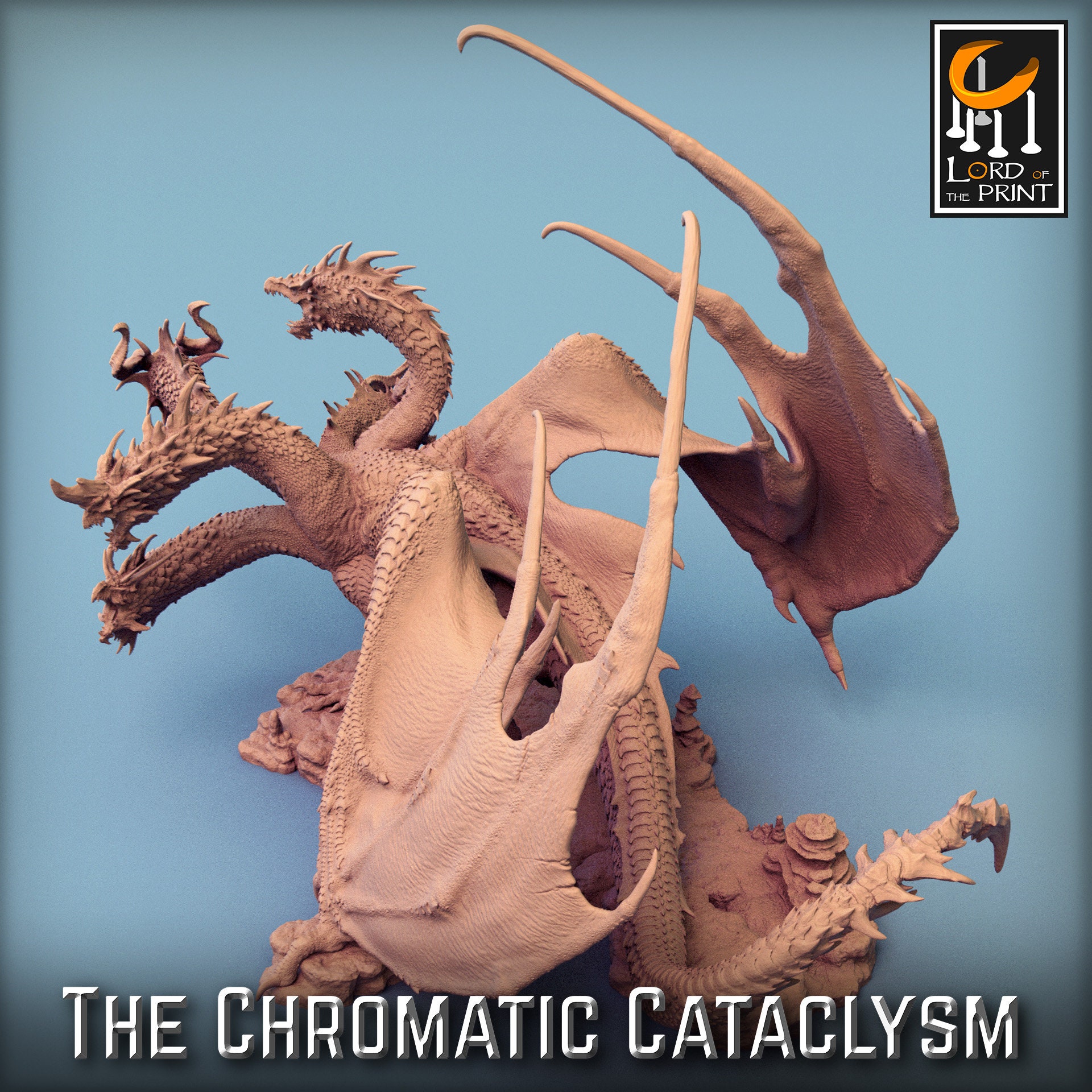 Tiamat Queen of Dragons Lord of the Print Chromatic Cataclysm Miniature ...