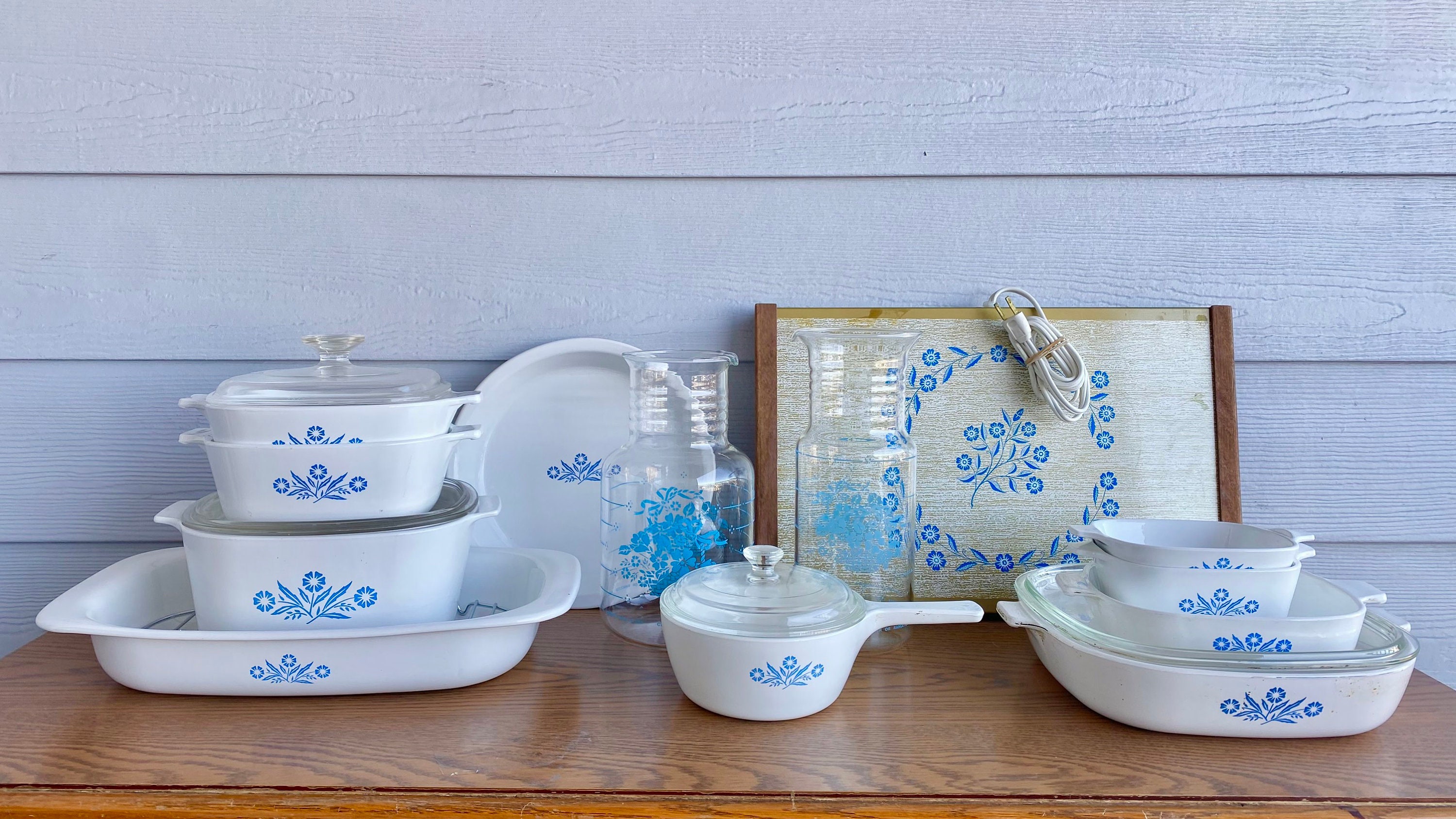 Cornflower Blue Vintage Corelle 18 piece Casserole Set Etsy