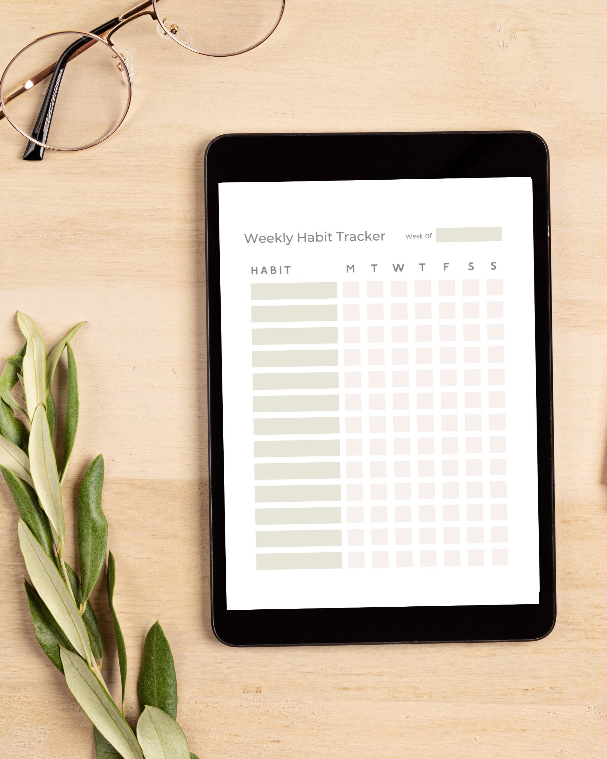 Digital Weekly Habit Tracker - Etsy