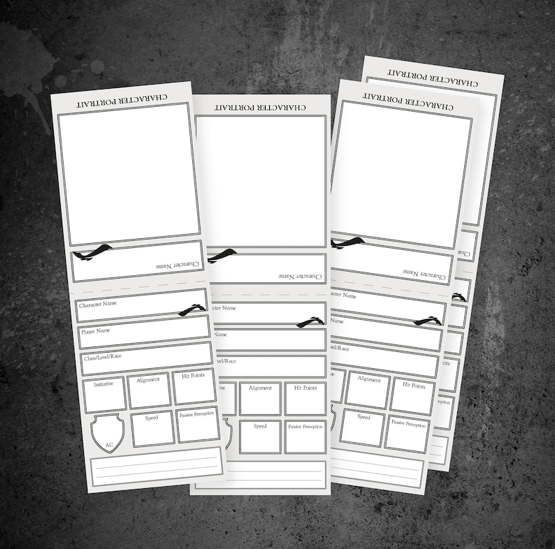 Character Initiative Tracker Tents for D&D - Printable Tent Sheet - Instant Download for ...