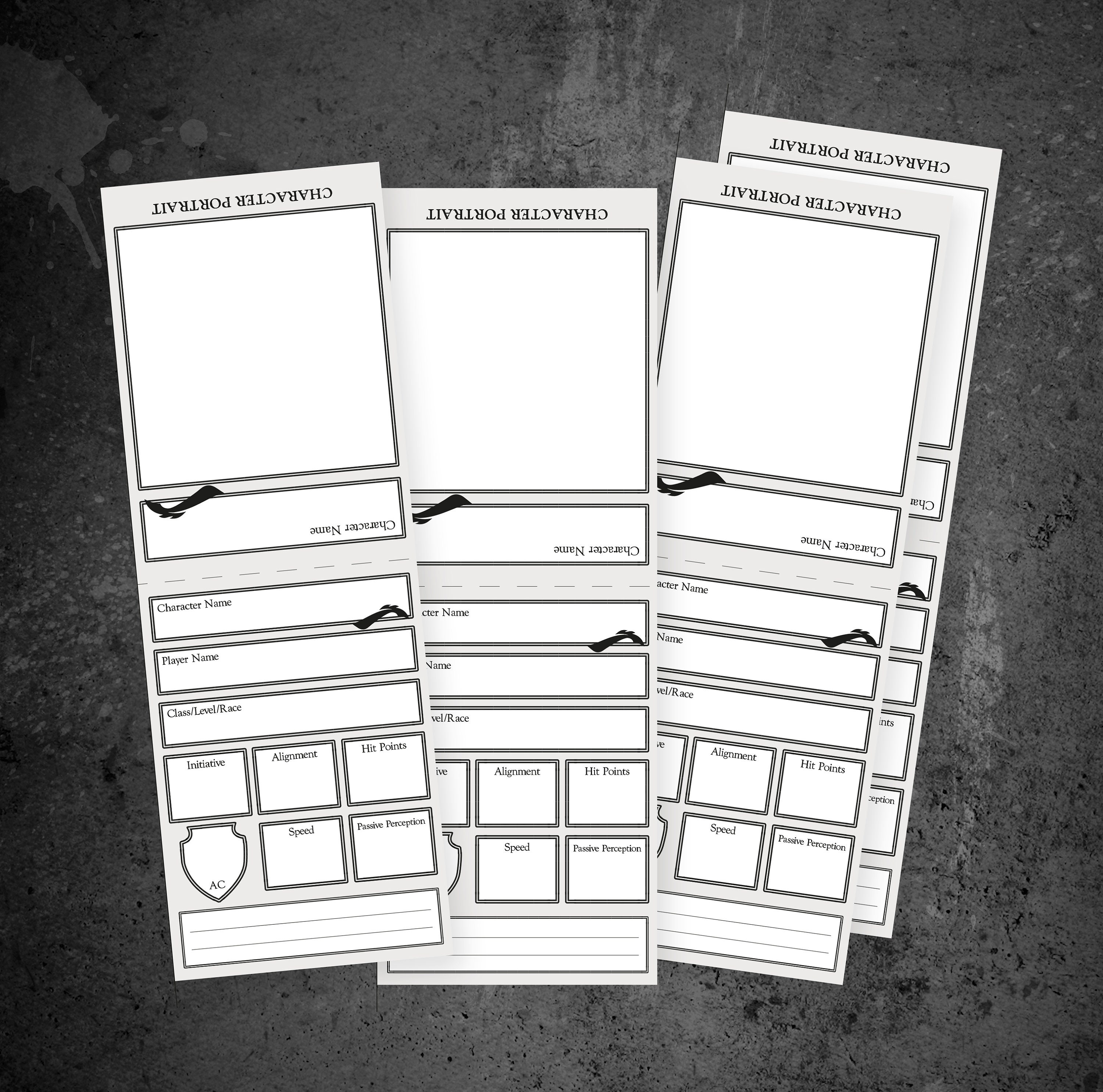 Character Initiative Tracker Tents for D&amp;D - Printable Tent Sheet ...