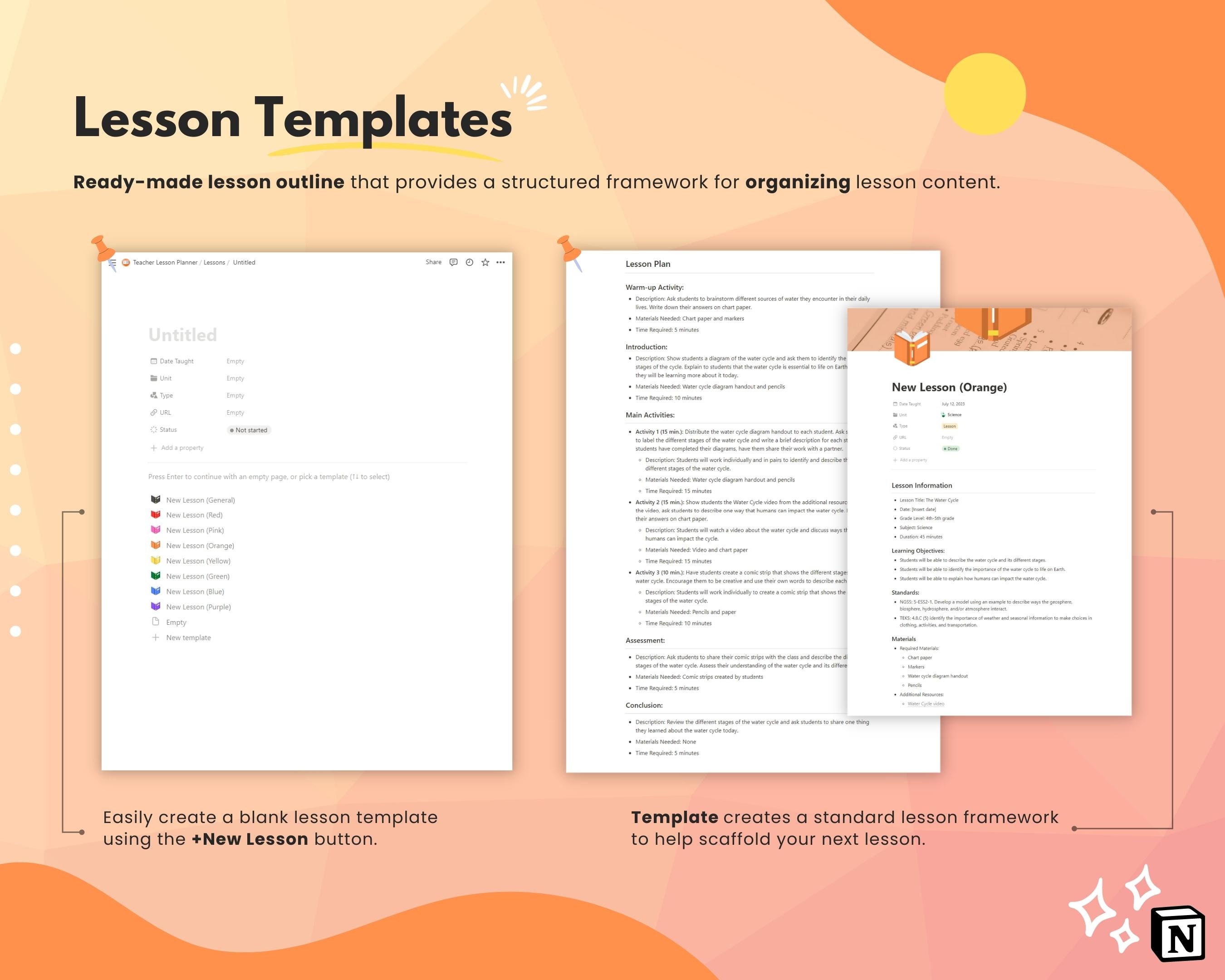 Digital Lesson Planner Notion Template Academic & Lesson Planning ...