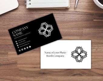 Photo Booth Business Card Template | 360 Photo Booth Business Card| Business Cards For Photo Booth | Unique Business Card