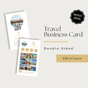 Travel Agent Business Cards, Business Cards for Travel Agent, Travel Business Card Template, Travel Agency Card, TVL103