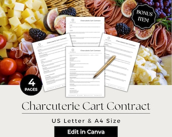 Contrato de carrito de charcutería, contrato de carrito de refrigerios, charcutería móvil, contrato de negocio de charcutería, contrato de carrito móvil, CHR101-1