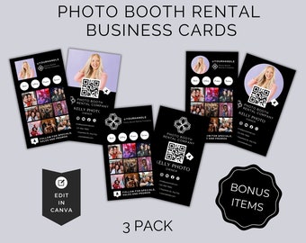 Unique Business Card | Photo Booth Business Card Template | 360 Photo Booth Business Card| Business Cards For Photo Booth | PBFC03