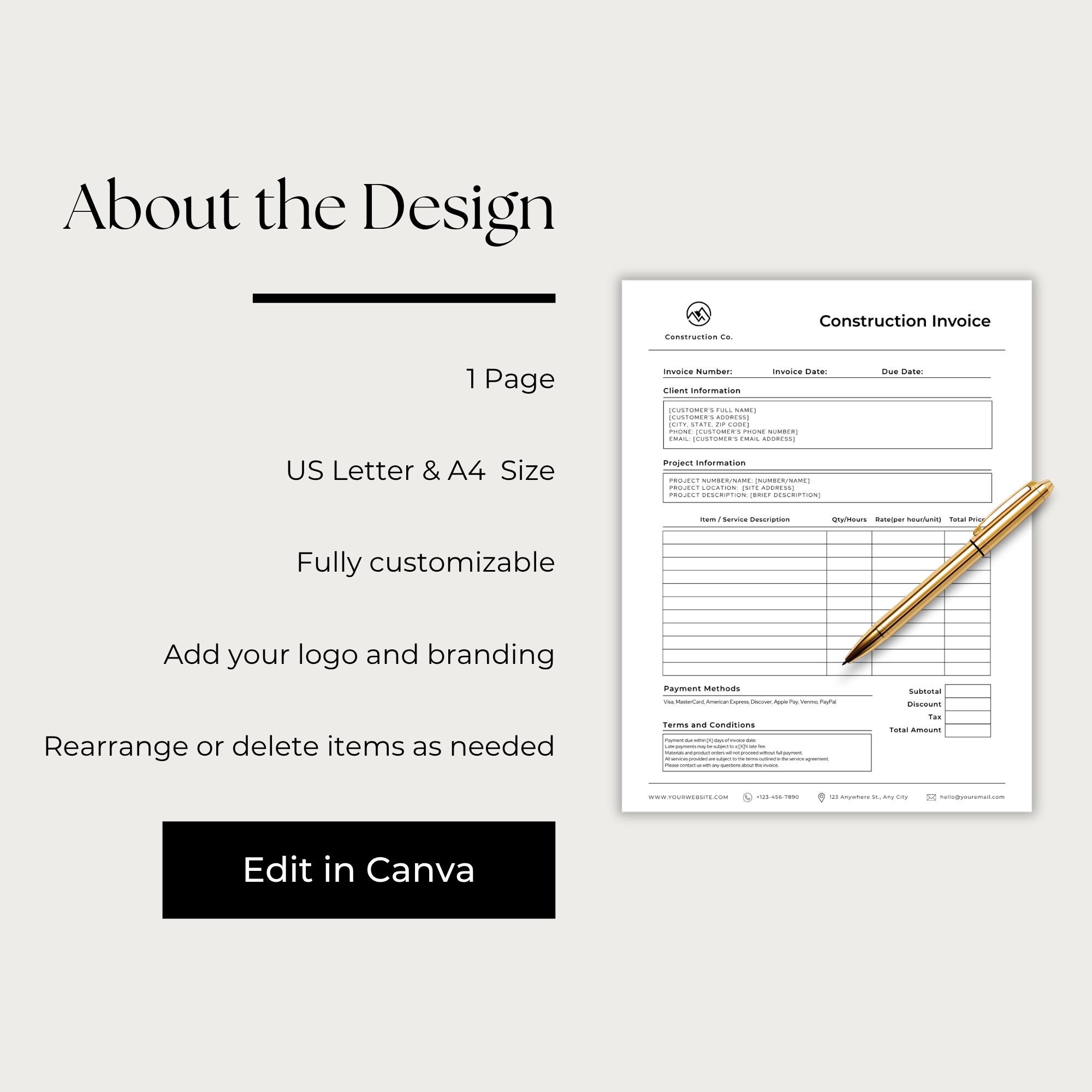 Example Builders Invoice Construction Invoice, Builders Invoice, Renovation Invoice Template ...