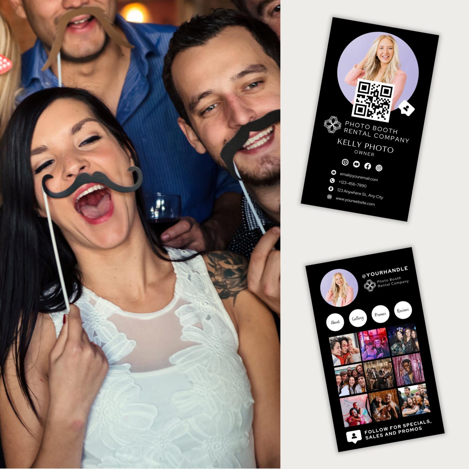 Business Cards for Photo Booth | Unique Business Card | Photo Booth ...
