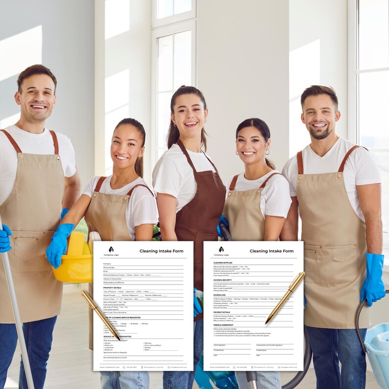 Client Intake Form for Cleaning Business, Commercial Cleaning Intake ...
