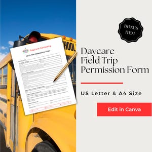 Field Trip Permission Form, Field Trip Template, Field Trip Form, Permission Slip, Permission Form, CCB201-1