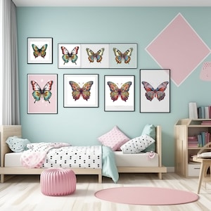 8 Butterfly Clip Art Butterfly Bundle PNG Files, Butterfly Images Butterfly Digital Files, Butterfly Clipart, Colorful Butterflies