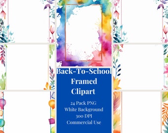 Schule Clipart Set 1, Schulbedarf Clipart, PNG-Dateien, Buntstifte, Bleistifte, niedliche Schulbedarf Clipart, Back to School Sublimation Dateien