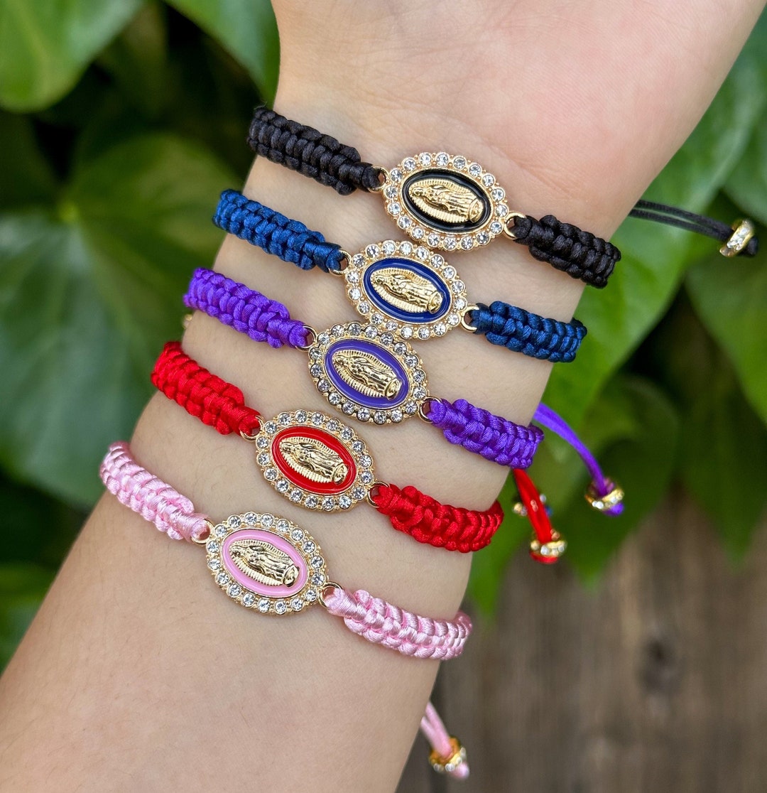 Virgen De Guadalupe Bracelets, Bracelets for Women, Religious Bracelets, Adjustable Bracelet