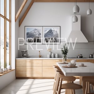 10 Scandinavian Kitchen Frame Mock Ups, Interior Design, Digital Art, Frame Mockups, Scenes, Wall Art, Wall Art Frame Mockup, Template Art
