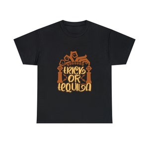 Trick or Tequila Unisex Heavy Cotton Tee | trick or treat |. halloween shirt | gift | gift for him | gift for her