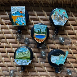Destination Enamel Badge Reel