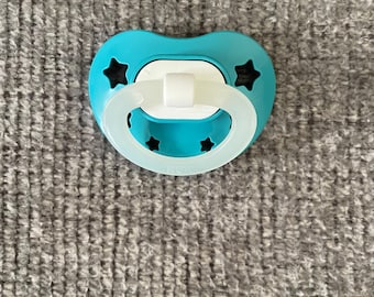Nuk blue star reborn doll pacifier modified with magnet