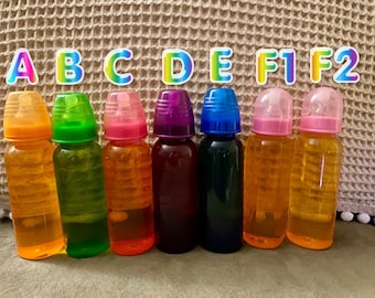 Parents Choice 9oz "apple juice" bottles for reborn baby dolls/toddlers