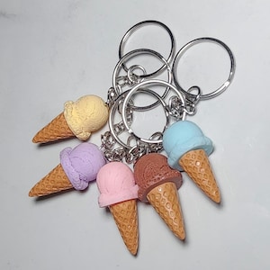 Ice Cream Cone Keychain Key Chain