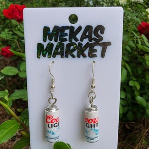 Coors Light beer 925 Sterling Silver earrings