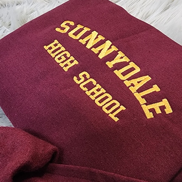 Embroidered Sunnydale High School Unisex Sweatshirt, Buffy Sweatshirt - Hoodie, Buffy The Vampire Slayer, Sunnydale Razorbacks, Large Design