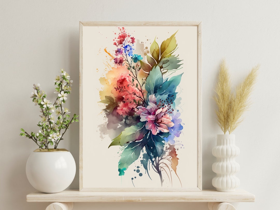 Watercolor Botanical Print, Floral Printable Art, Gallery Wall Art ...