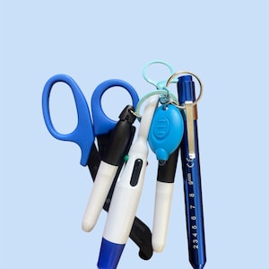 Nursing Accessory Set: Penlight, Scissors, Retractable Pen, Badge Holder
