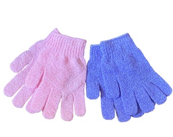 Exfoliating Body Scrubber Gloves for Smooth Skin | Shower Spa Mitts
