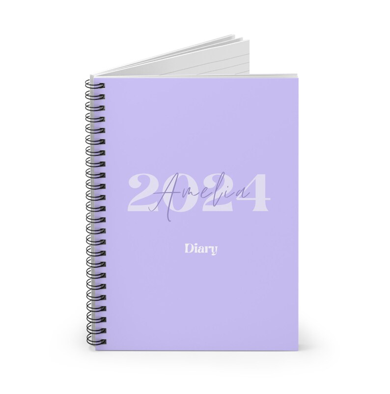 Personalised 2024 Diary, Custom Diary, Spiral Journal, 2024 Diary