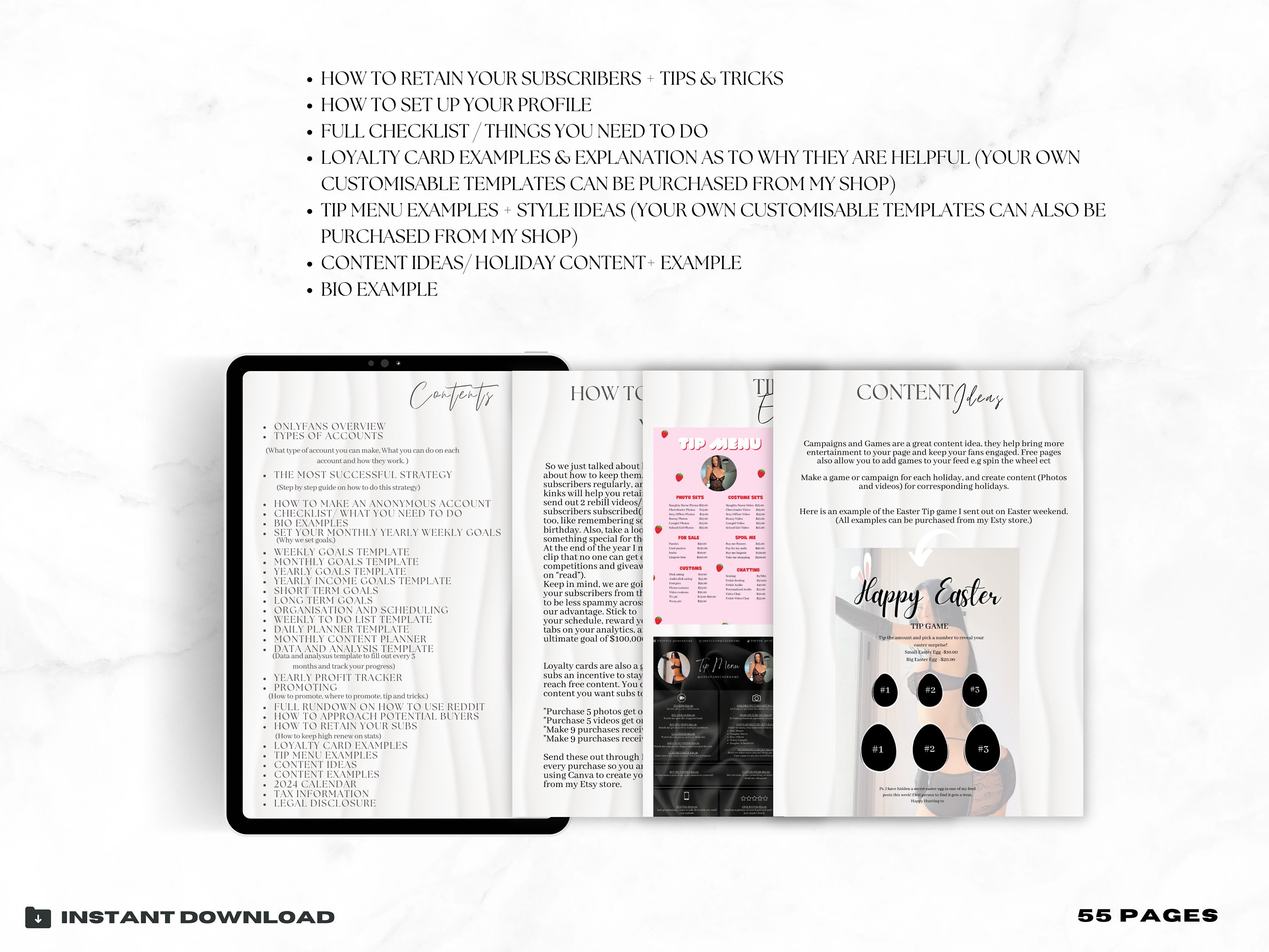 2024 Onlyfans Ultimate Guide to Success Planners 55 Pages, Marketing(00)