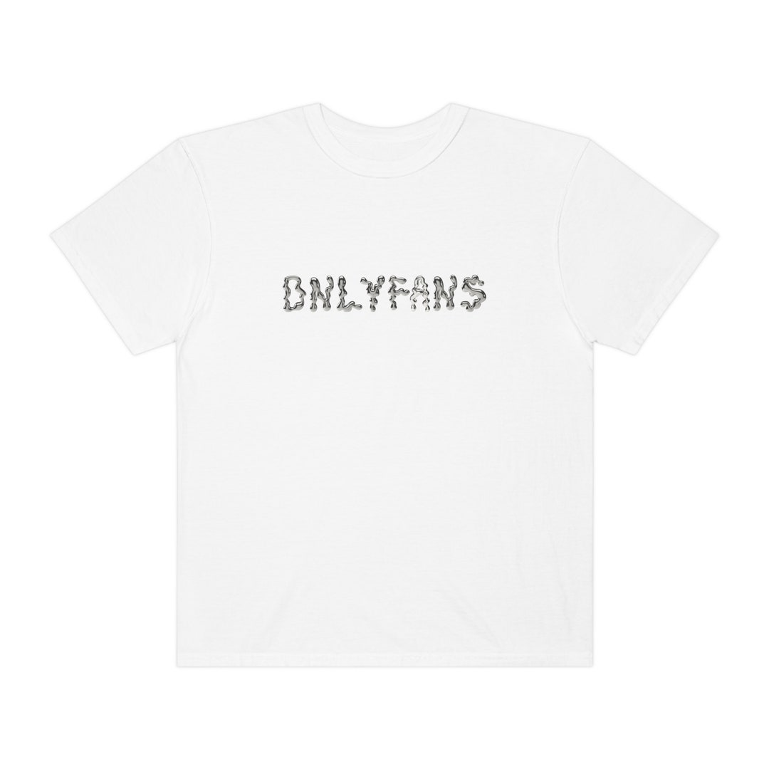 White & Silver Onlyfans Tee Onlyfans T-shirt Oversized - Etsy