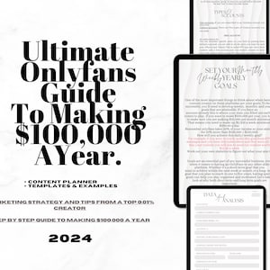 2024 Onlyfans Ultimate Guide to Success Planners 55 Pages, Marketing