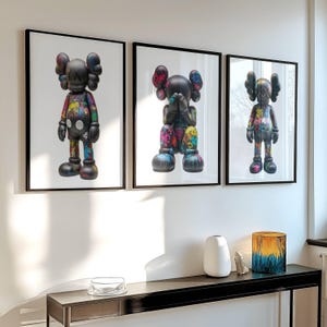 Colorful Graffiti Art Print: Hypebeast Cartoon Style (Digital Download, Set of Three)