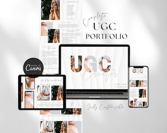 UGC Portfolio Template Canva: Content Creator Kit (Digital Download)