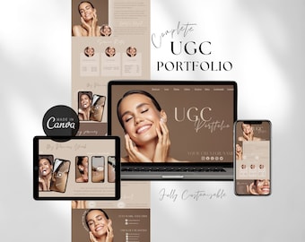Canva UGC Portfolio Template: Creator Landing Page (Digital Download)