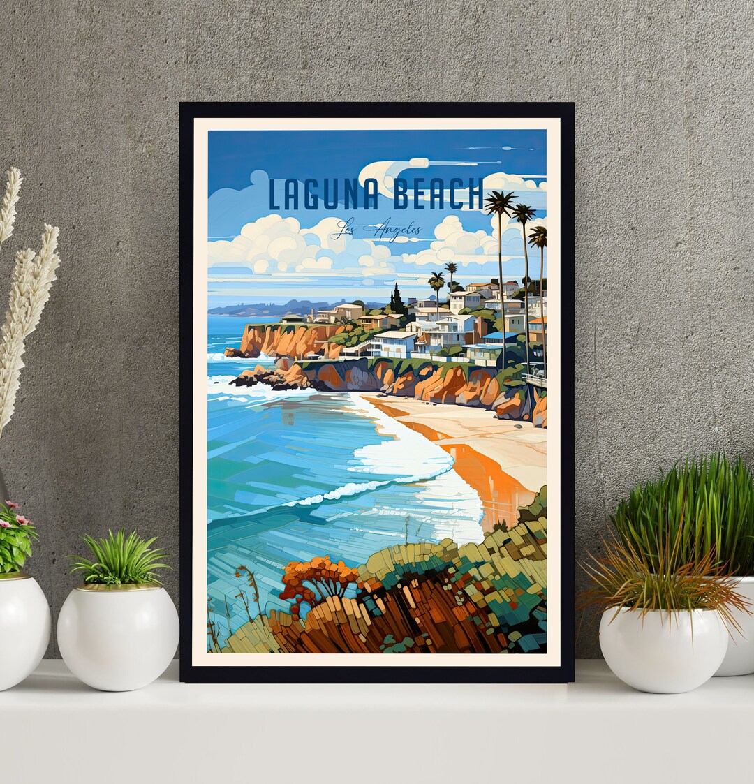 Laguna Beach Poster Laguna Beach Print Laguna Beach Art Etsy