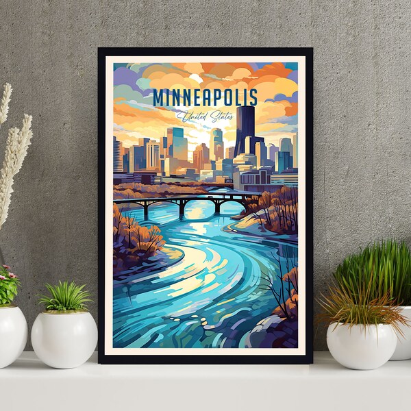 Minneapolis Poster Etsy