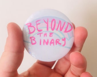 NONBINARY GLITTER BUTTON