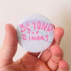 NONBINARY GLITTER BUTTON