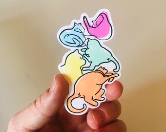 COLORFUL CATS STICKER