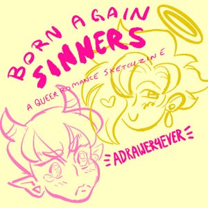 BORN AGAIN SINNERS queer romance sketch zine