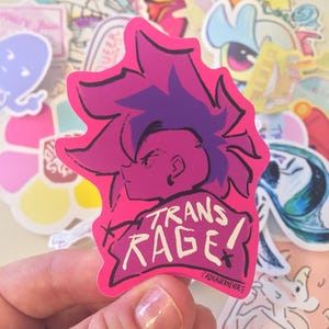 TRANS RAGE AUFKLEBER